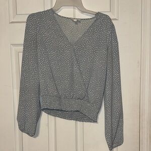 Elegant Light Blue Women's Top